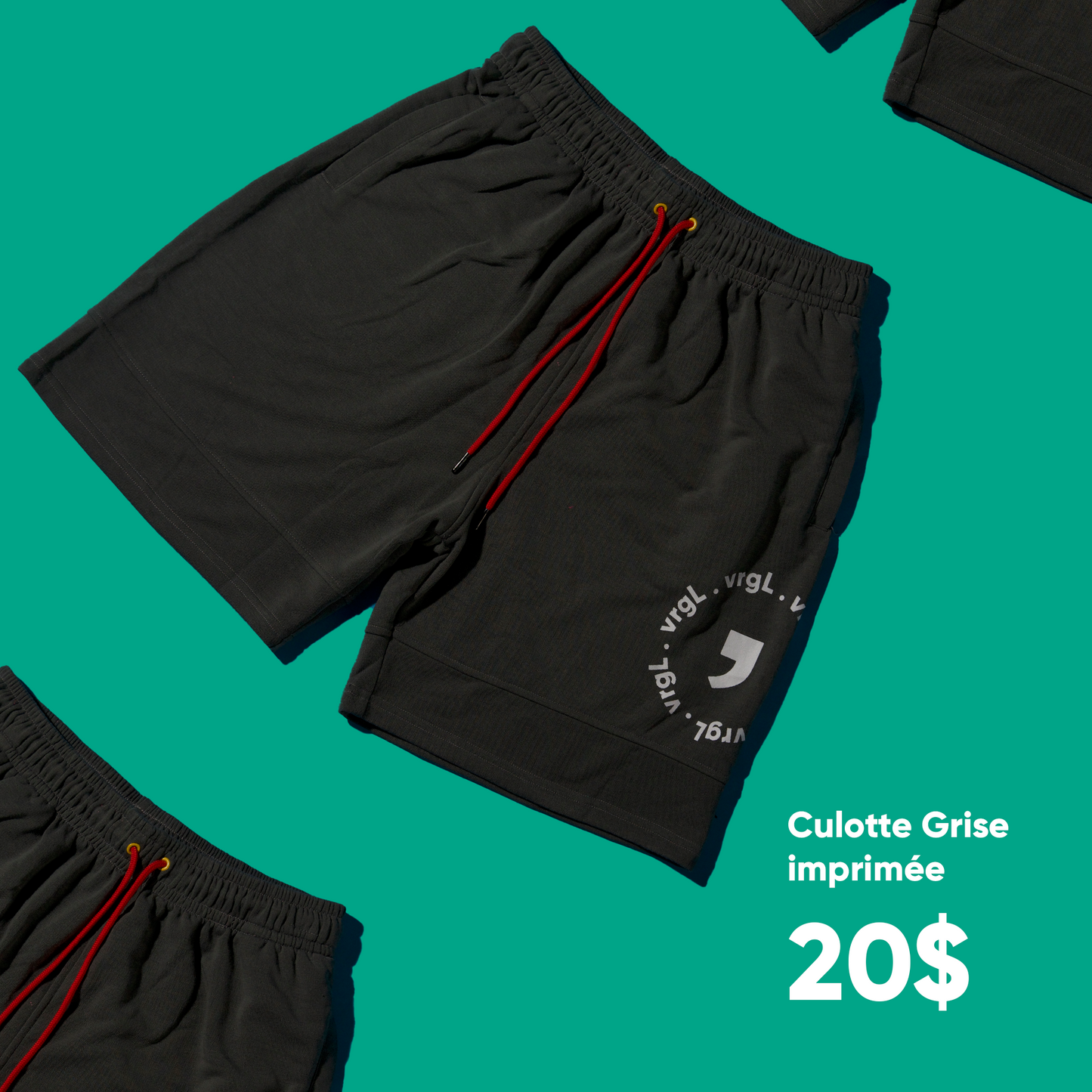 Cool shorts with hipster VRGL™️ logo mark