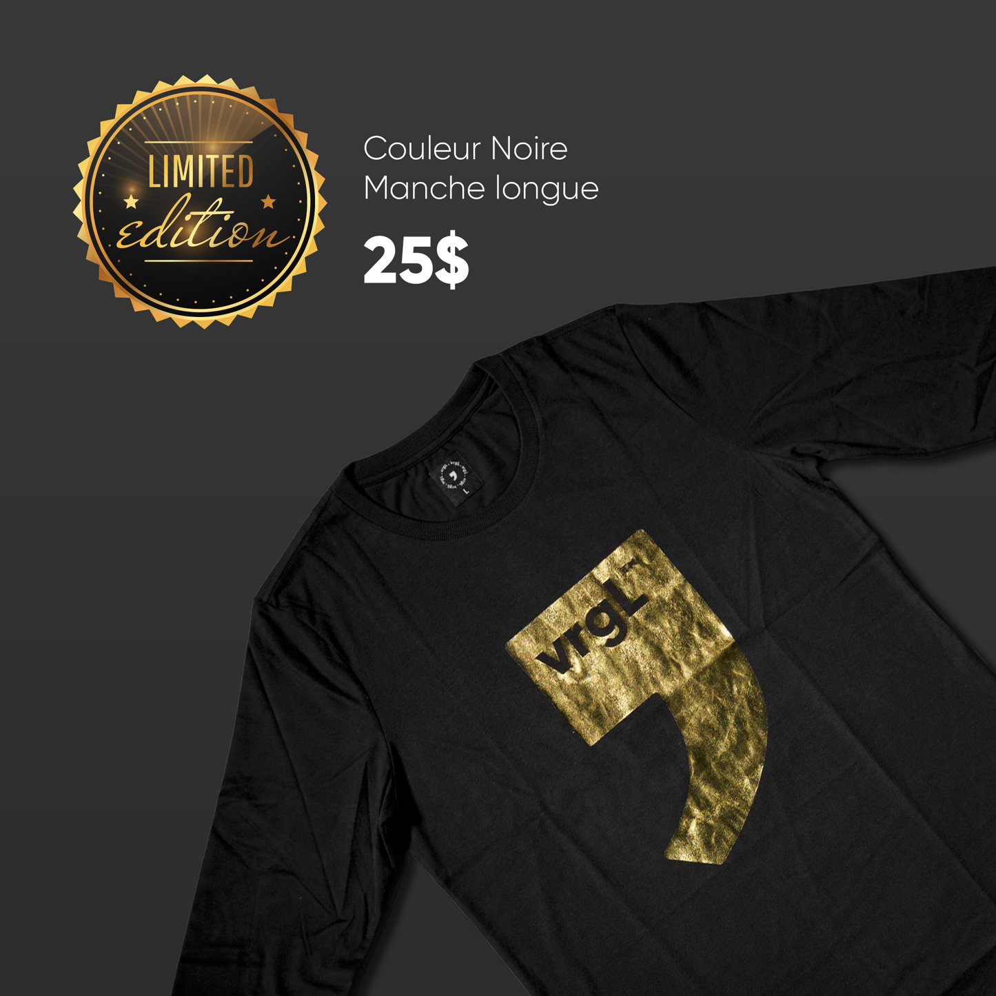 Long Sleeves T-Shirt Foil print logo VRGL™️