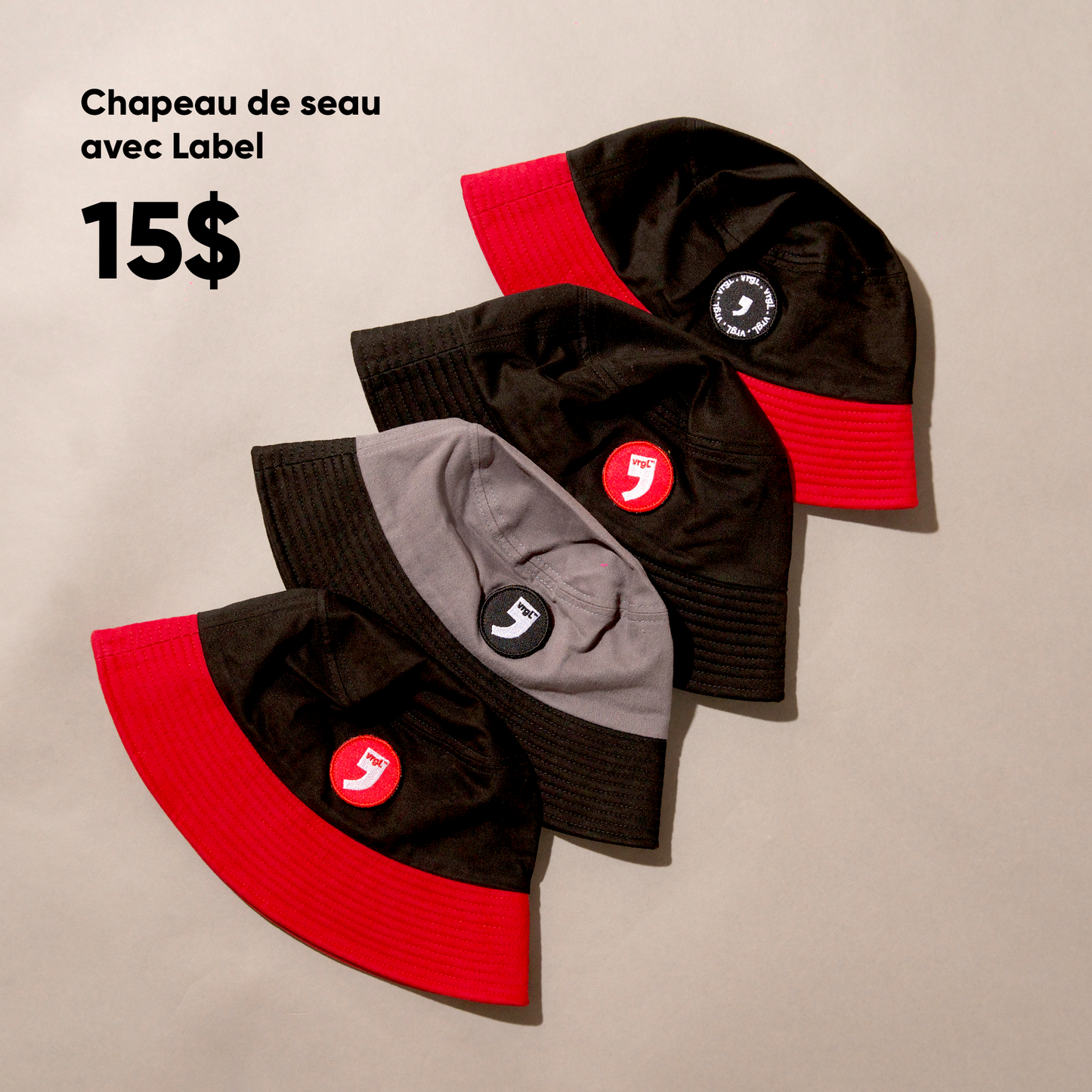 Bucket hat with embroidery logo VRGL™️