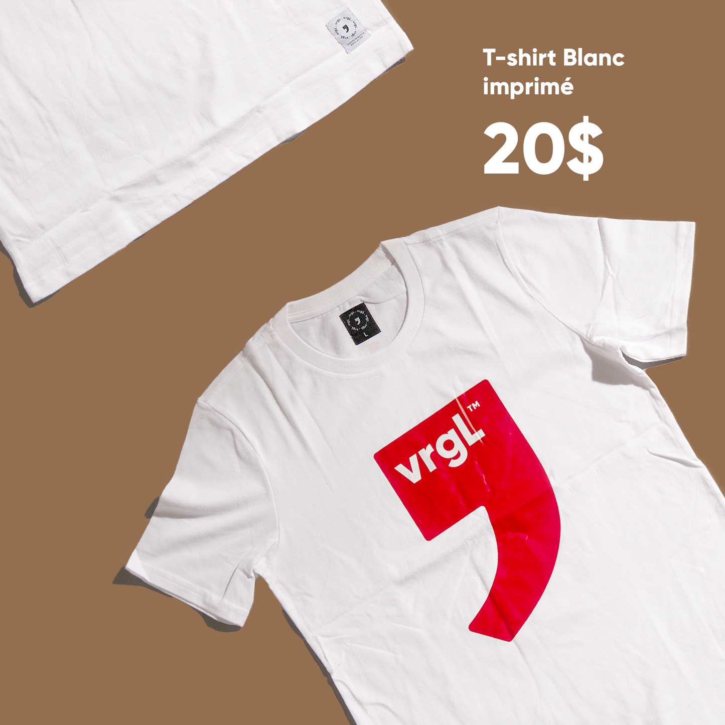 Printed T-shirt with vrgL Logo mark