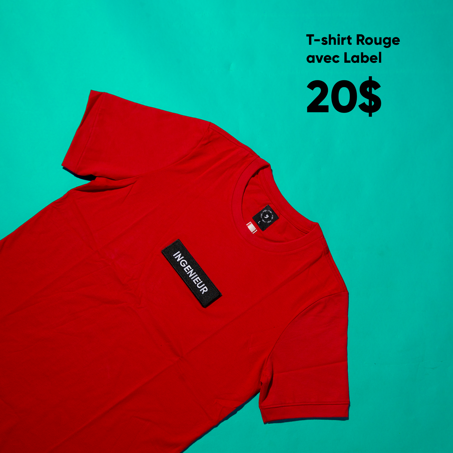 T-shirt with embroidery label VRGL™️